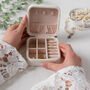 Personalised Forget Me Not Flowers Travel Jewellery Box, thumbnail 2 of 5