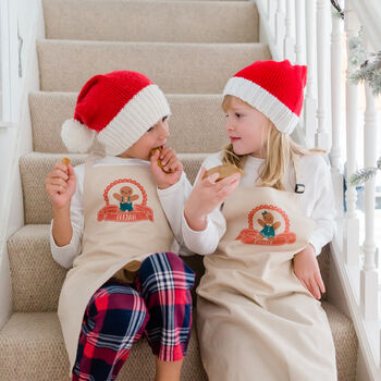 Personalised Kids Gingerbread Christmas Apron, 3 of 12