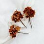 Ophelia Preserved Hydrangea Wedding Flower Hair Pins, thumbnail 1 of 8