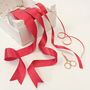 Red Satin Ribbon With Gold Sparkles, thumbnail 5 of 9