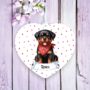 Personalised Rottweiler Wearing A Red Bandana, thumbnail 1 of 2