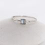 Genuine Moonstone Minimalist Ring In Sterling Silver, thumbnail 4 of 12