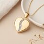 9ct Yellow Gold Personalised Heart Locket With Diamond, thumbnail 3 of 9