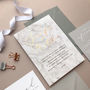 Marble And Copper Foil Wedding Invitations, thumbnail 4 of 4