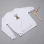 Funny Retro White Unisex Sweatshirt, thumbnail 2 of 5