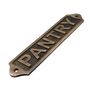 Solid Brass Pantry Plaque With Antique Finish, thumbnail 1 of 5