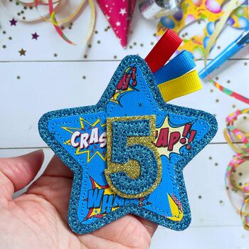 Superhero Glitter Star Badge, 5 of 5