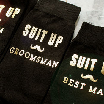 'Suit Up' Groom / Best Man / Usher Socks, 5 of 6