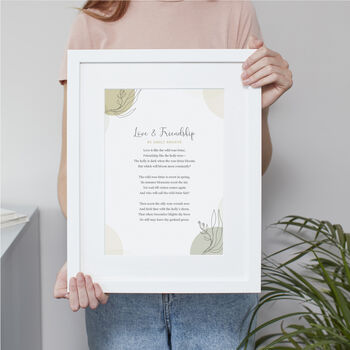Contemporary Floral Personalised Favourite Poem Print, 6 of 6
