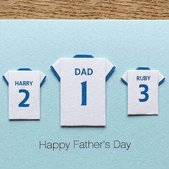 Personalised World Cup England Team Shirts Card, 2 of 5