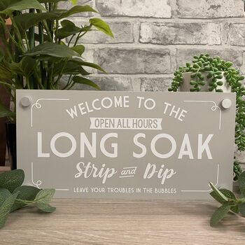 Welcome To Our Sitooterie Outdoor Garden Sign, 11 of 12