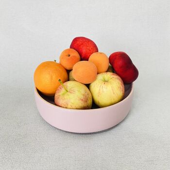 Antique Painted Pink Wooden Fruit Bowl ~ Six, 2 of 11