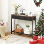 Console Table Slim Sofa Table With Three Drawers, thumbnail 3 of 9