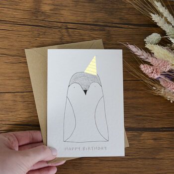 Illustrated Penguin Birthday Card, 5 of 6