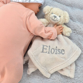 Personalised Teddy Baby Comforter, 3 of 7