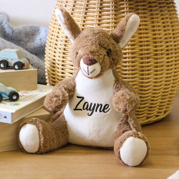 Personalised Kangaroo Soft Toy Teddy Bear For Children, 3 of 7