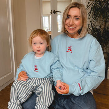 So Sweet Embroidered Cherry Children's Sweatshirt, 4 of 4