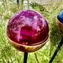Set Of Five Colourful Glass And Copper Garden Sculptures, thumbnail 4 of 11