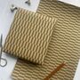 Green Checkerboard Pattern Fibre 450 X 320mm Size Wrapping Paper Sheet, thumbnail 2 of 4