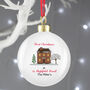 Personalised Cosy Christmas Ceramic Bauble, thumbnail 2 of 3
