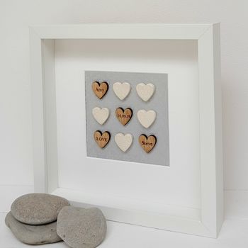 First Wedding Anniversary Paper And Pottery Love Hearts, 4 of 4