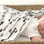 Personalised Arrow Baby Organic Swaddle Blanket, thumbnail 1 of 6