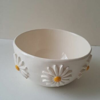 Handmade Ceramic Daisy Bowl, 6 of 8