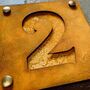 Corten Steel House Number Double Layer, thumbnail 8 of 10