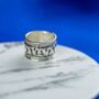 Retro Animal Elephant Carving Chunky Large Silver Ring, thumbnail 2 of 2