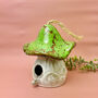 Mushroom Ceramic Bird House And Bird Feeder Garden Gift, thumbnail 7 of 10