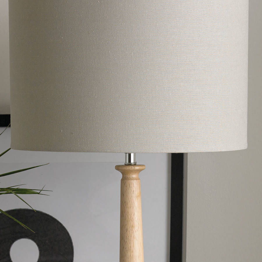 Two Tone Wooden Table Lamp Grey By Primrose Plum Two Tone Wooden Table Lamp Grey