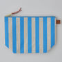 Deckchair Blue Striped Linen Wash Bag, thumbnail 3 of 3