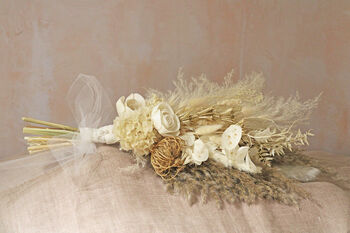 Boho Bridal Dried Flower Wedding Bouquet, 2 of 3