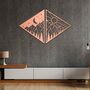 Day And Night Triangular Wall Art Wooden Decor, thumbnail 5 of 9
