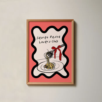 Secret Pasta Club Illustrated Food Giclee Print, 6 of 6