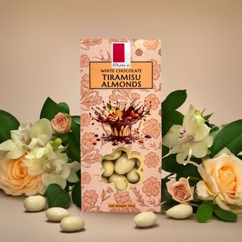 White Chocolate Tiramisu Almonds, Palm Oil Free, 150g, 5 of 5