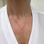 Plain Heart Necklace Rose Or Gold Plated 925 Silver, thumbnail 2 of 9