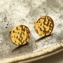 Sterling Silver Hammered Disc Studs, thumbnail 7 of 11