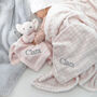 Personalised Pink Elephant Comforter And Blanket Set, thumbnail 9 of 12