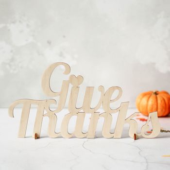 Give Thanks Wooden Sign, 2 of 2