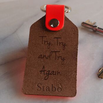 Rugby Fan's Leather Key Ring, 10 of 12