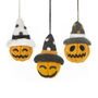 Felt Pumpkin Bauble Trio Halloween Decorations, thumbnail 2 of 2