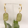 Green Botanical Drop Statement Earrings For Her, thumbnail 6 of 11