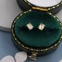 Genuine Citrine Crystal Oval Stud Earrings, thumbnail 1 of 12