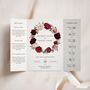 Burgundy Wreath Gatefold Wedding Invitations, thumbnail 1 of 5