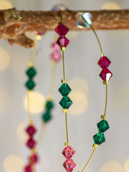 Crystal Christmas Garland, Handmade, 5 of 12