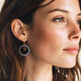 Black And White Circular Earrings, thumbnail 2 of 6