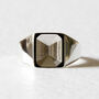 Phantom Emerald Signet Ring Silver, thumbnail 1 of 8