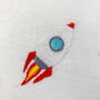 Children's Space Embroidered Oblong Nursery Cushion, thumbnail 3 of 5