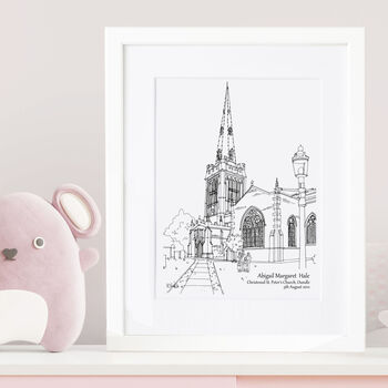 Personalised Christening Venue Sketch Gift, 2 of 10